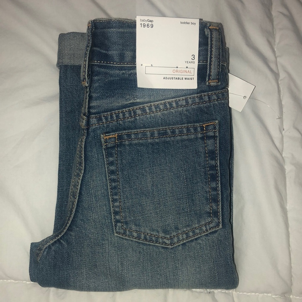 BRAND NEW babyGap Toddler Boy denim cuffed jeans.